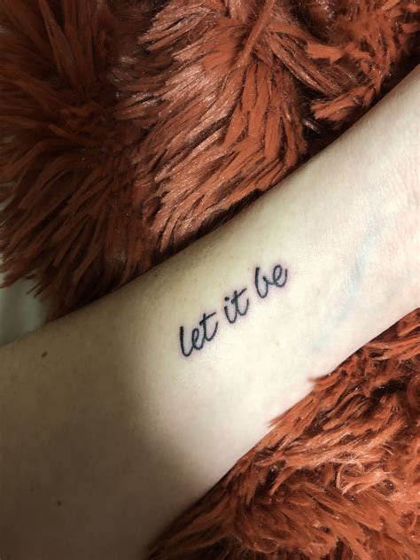 let it be tatuaje|8 Unique “Let It Be” Tattoo Designs With Meanings